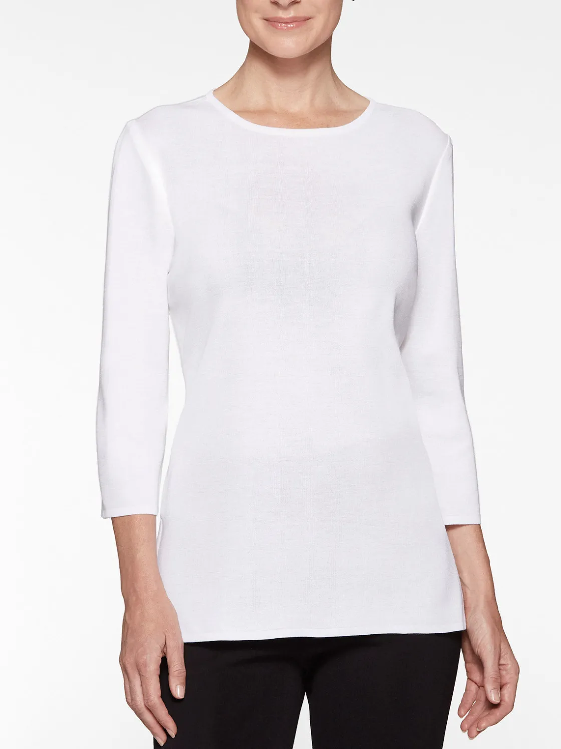 Misook Tops & Tees|3/4 Sleeve Knit Tunic - Knit Top |