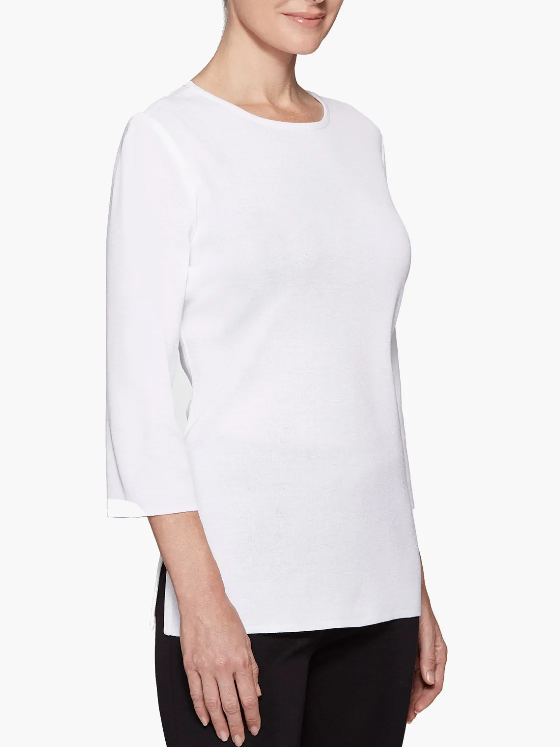 Misook Tops & Tees|3/4 Sleeve Knit Tunic - Knit Top |