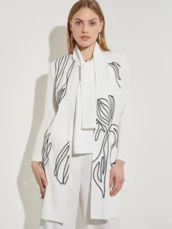 Misook Jackets & Coats|Abstract Embroidery Jewel Neck Jacket