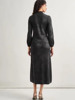 Misook Dresses|A-Line Jacquard Knit Maxi Dress