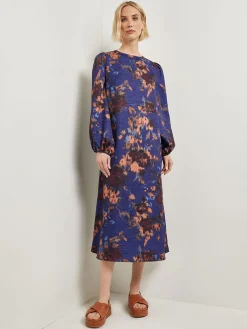 Misook Dresses|A-Line Printed Woven Maxi Dress