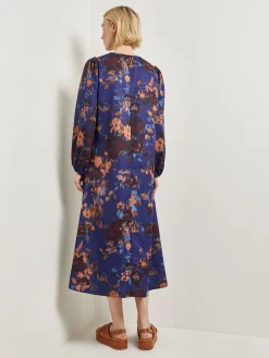 Misook Dresses|A-Line Printed Woven Maxi Dress