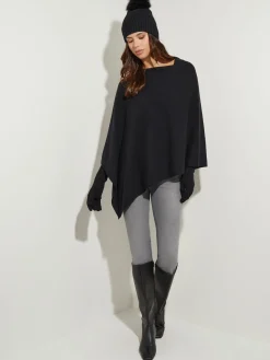 Misook Jackets & Coats|Tops & Tees|Asymmetrical Poncho - Cashmere Poncho |