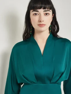 Misook Tops & Tees|Batwing Sleeve Blouse - Crepe De Chine