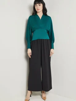 Misook Tops & Tees|Batwing Sleeve Blouse - Crepe De Chine