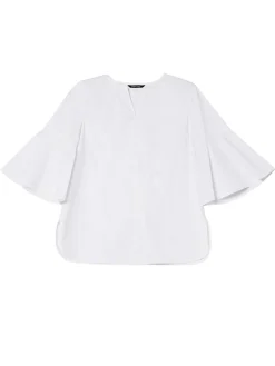 Misook Blouses & Shirts|Tops & Tees|Bell Sleeve Cotton Blend Blouse