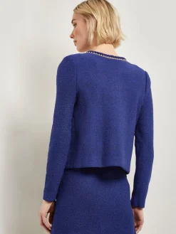 Misook Jackets & Coats|Braided Trim Boucle Knit Jacket