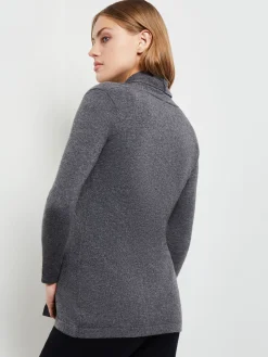 Misook Jackets & Coats|Buckle Detail Shawl Collar Cashmere Cardigan