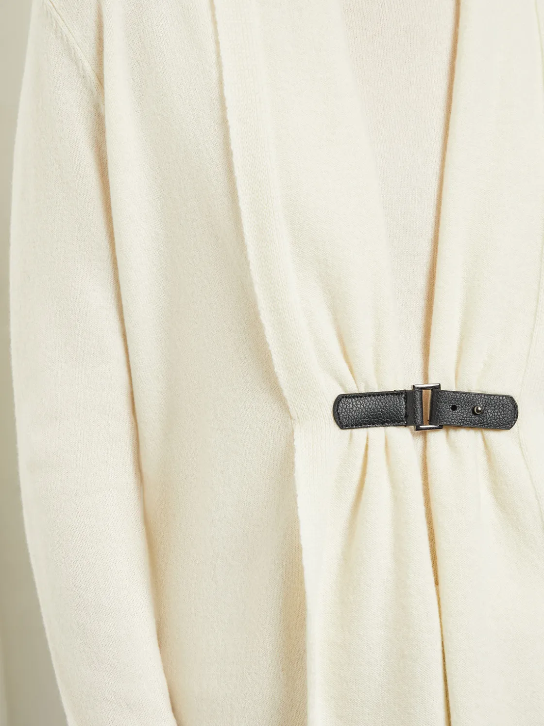Misook Jackets & Coats|Buckle Detail Shawl Collar Cashmere Cardigan