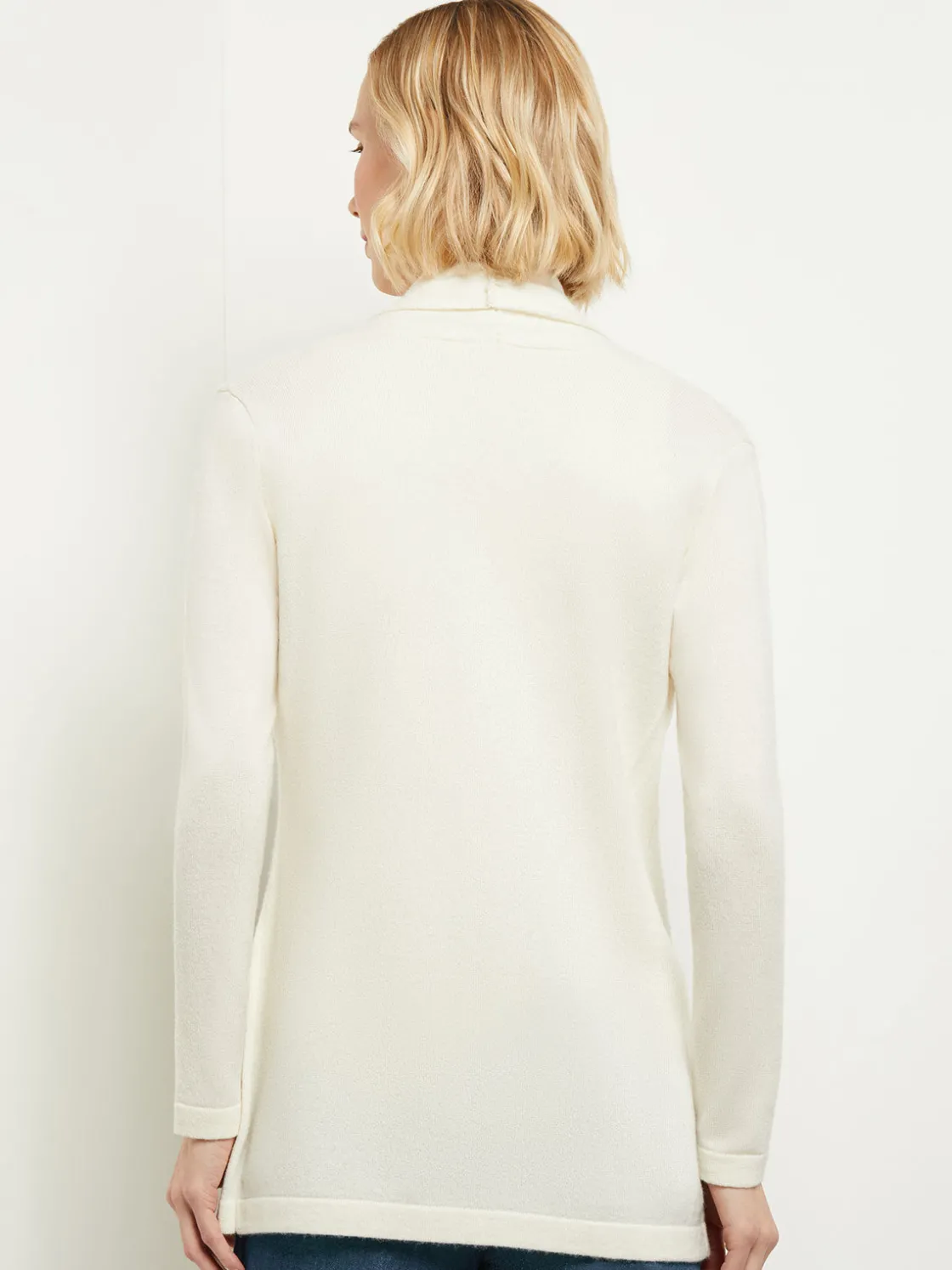 Misook Jackets & Coats|Buckle Detail Shawl Collar Cashmere Cardigan