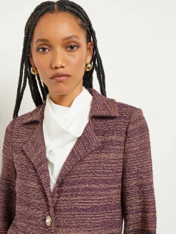 Misook Jackets & Coats|Button Front Duster - Belted Tweed Knit