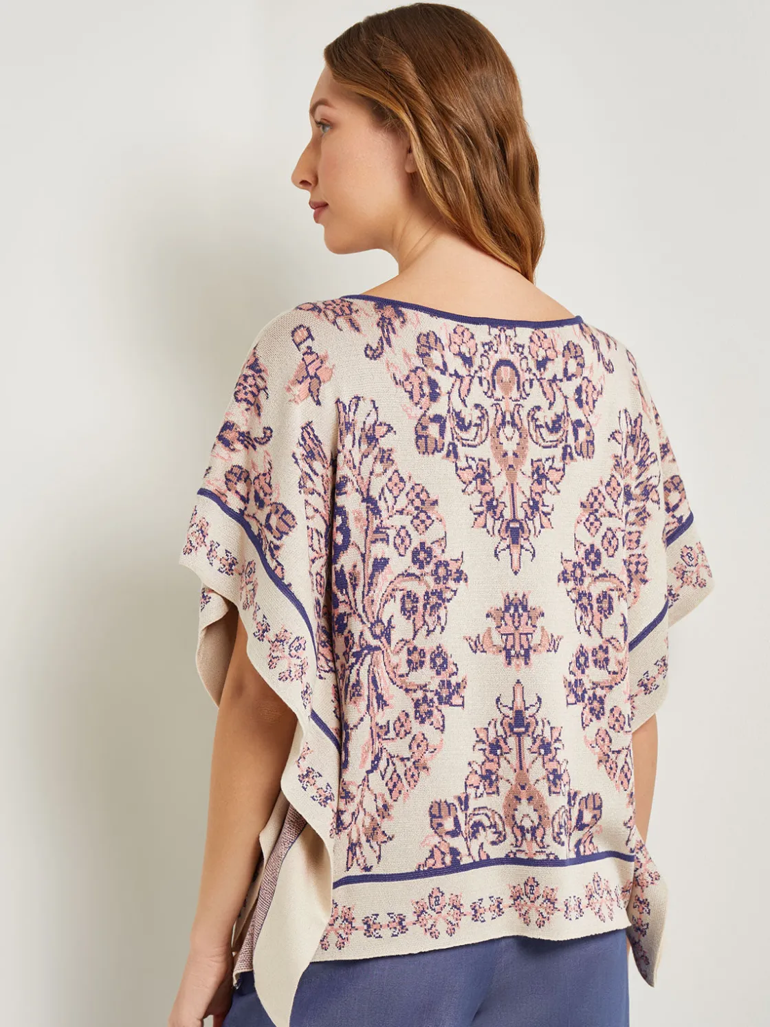 Misook Tops & Tees|Cape Sleeve Tunic - Soft Jacquard Knit