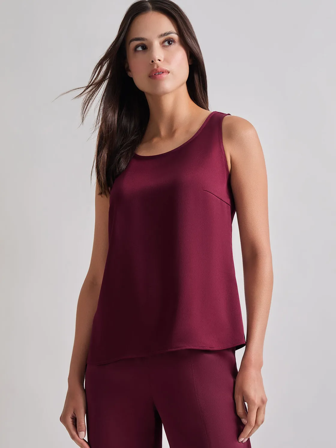 Misook Tops & Tees|Tanks|Classic Crepe de Chine Tank Top