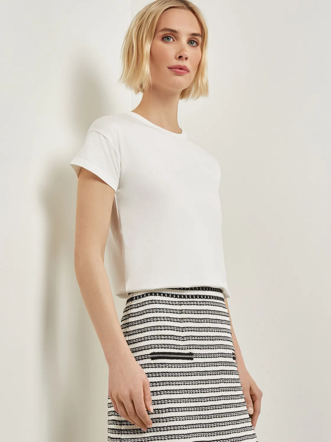 Misook Tops & Tees|Classic Short Sleeve Jersey Knit Top