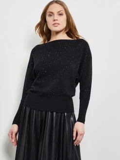 Misook Tops & Tees|Dolman Sequin Cashmere Sweater