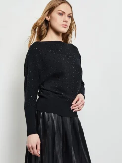 Misook Tops & Tees|Dolman Sequin Cashmere Sweater