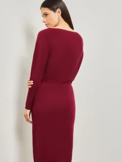 Misook Dresses|Dolman Sleeve Cashmere Dress