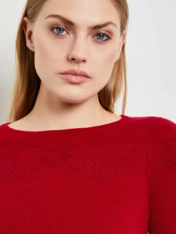 Misook Tops & Tees|Floral Shimmer Cashmere Tunic