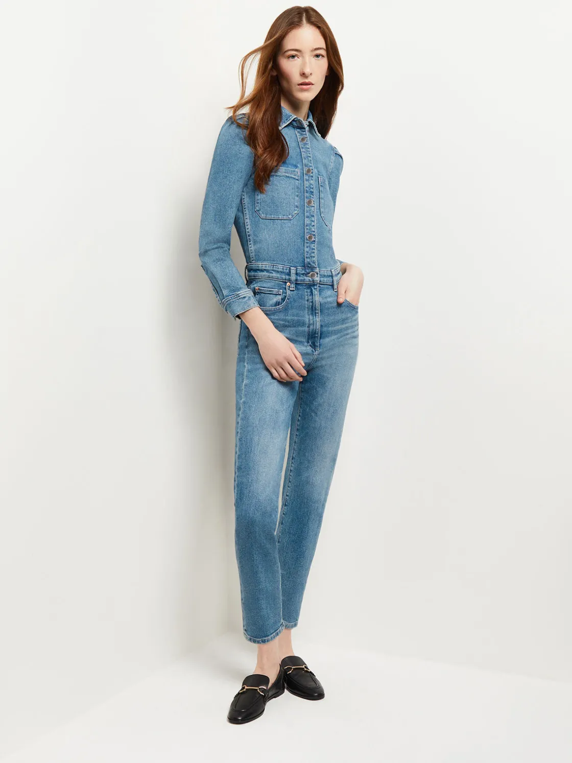 Misook Pants & Shorts|Dresses|Freja Denim Jumpsuit