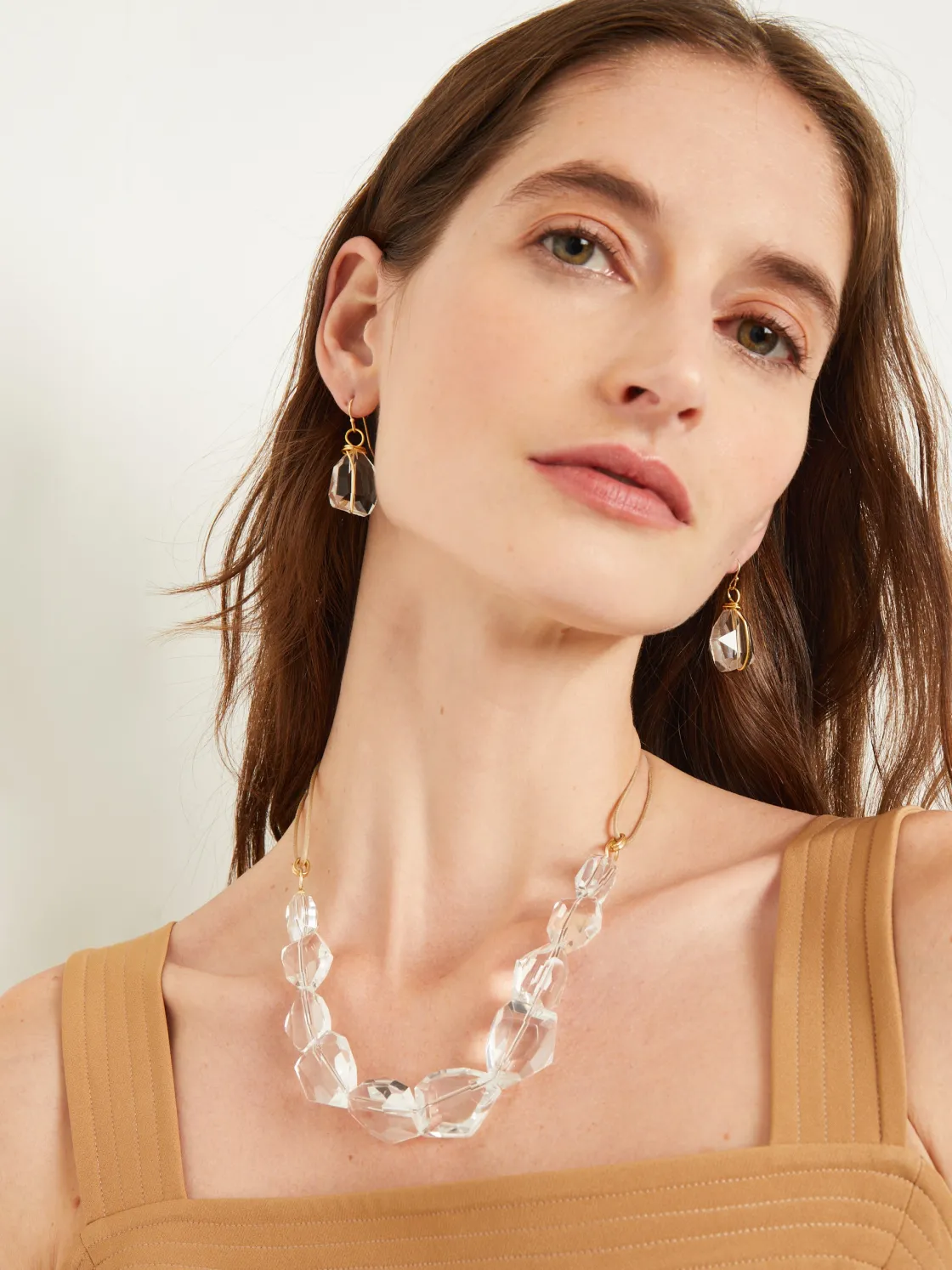 Misook Accessories|Necklaces|Handmade Crystal Nugget Mixed Back Necklace