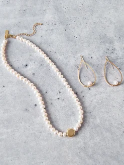 Misook Accessories|Necklaces|Handmade Gold Nugget Freshwater Pearl Necklace