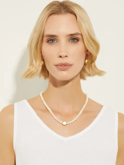 Misook Accessories|Necklaces|Handmade Gold Nugget Freshwater Pearl Necklace