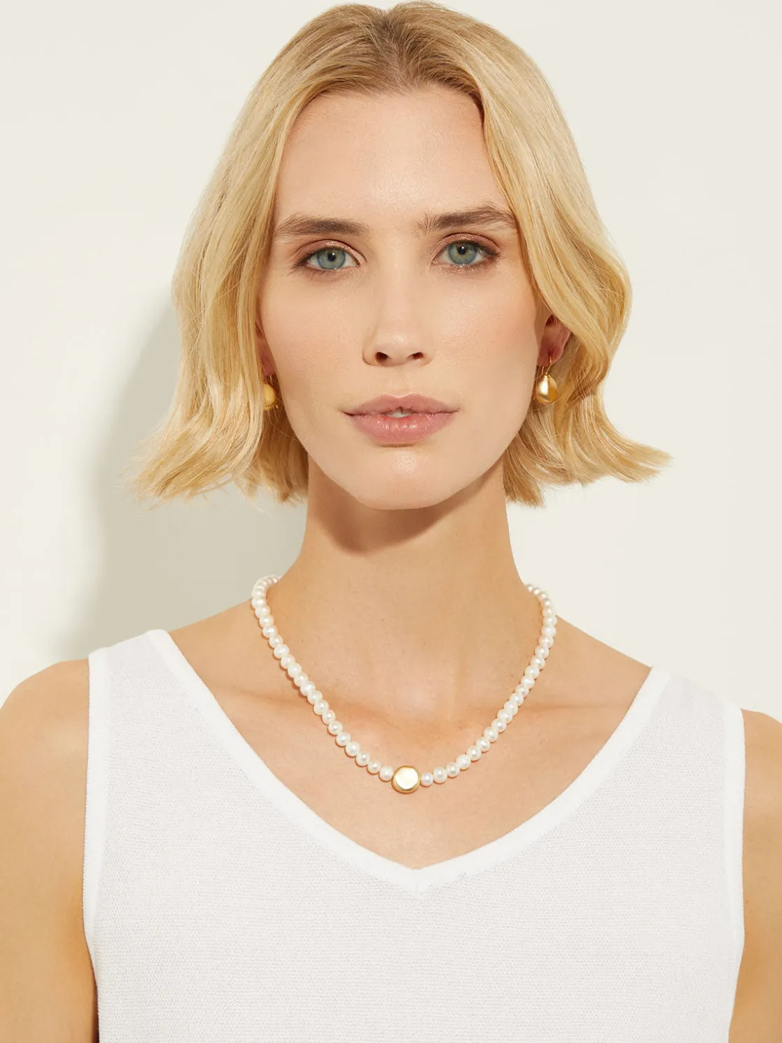 Misook Accessories|Necklaces|Handmade Gold Nugget Freshwater Pearl Necklace