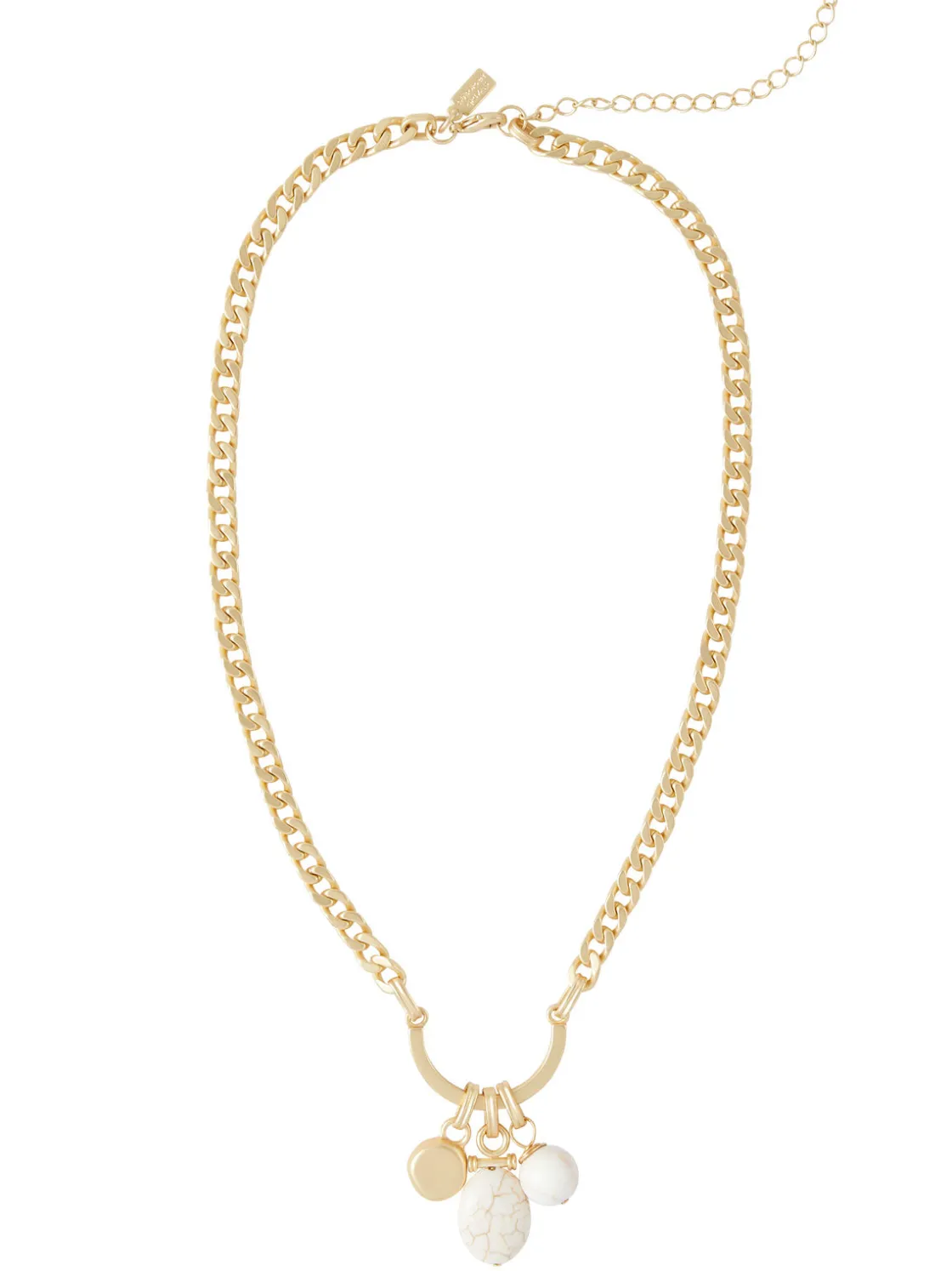 Misook Accessories|Necklaces|Handmade White Magnesite Pendant Chain Necklace