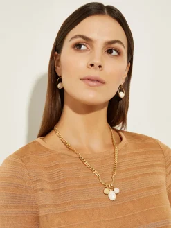 Misook Accessories|Necklaces|Handmade White Magnesite Pendant Chain Necklace