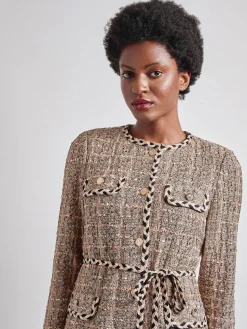 Misook Jackets & Coats|Heritage Fit Braid Trim Tweed Knit Jacket