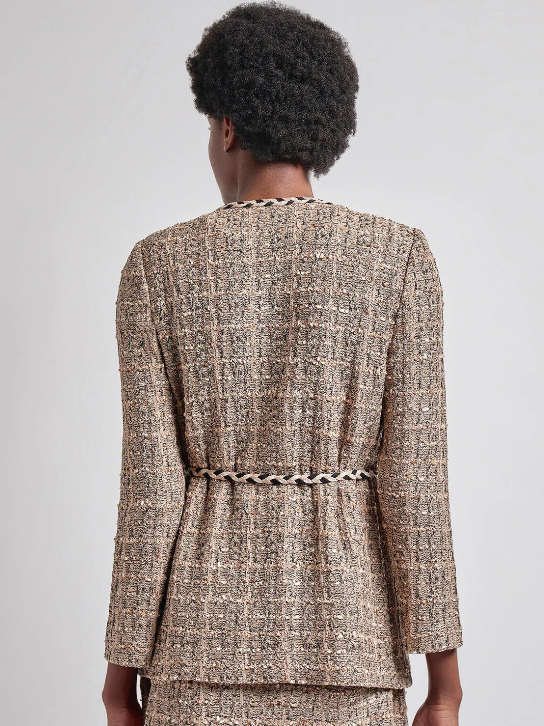 Misook Jackets & Coats|Heritage Fit Braid Trim Tweed Knit Jacket