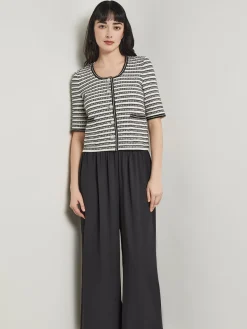 Misook Jackets & Coats|Heritage Fit Chain Trim Jacket - Recycled Knit