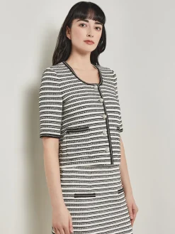 Misook Jackets & Coats|Heritage Fit Chain Trim Jacket - Recycled Knit