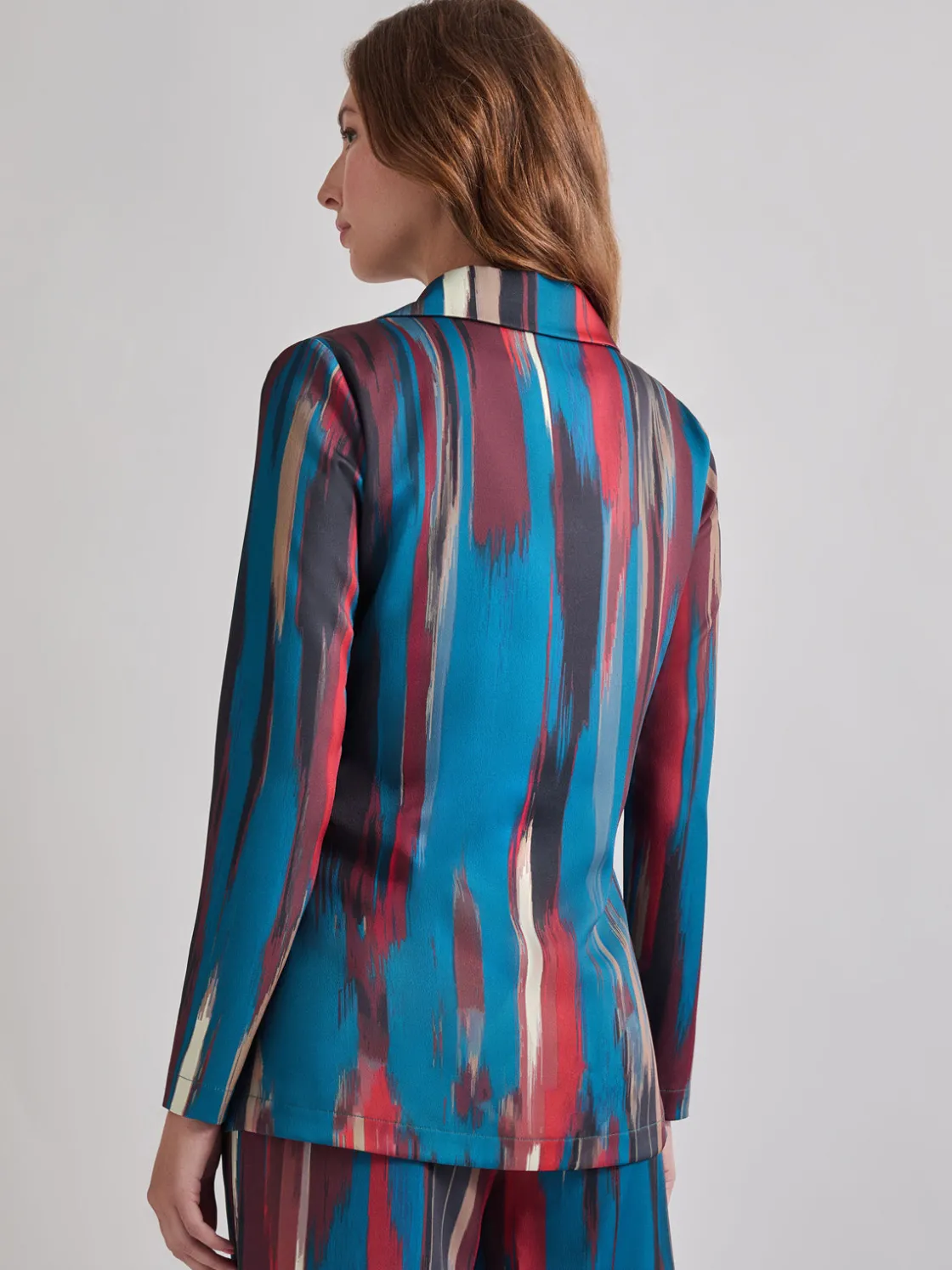 Misook Jackets & Coats|Heritage Fit Double-Breasted Brushstroke Woven Blazer