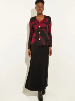 Misook Jackets & Coats|Heritage Fit Floral Button-Front Knit Jacket