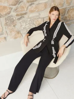 Misook Jackets & Coats|Heritage Fit Jacket - Eyelet Trim Woven Twill