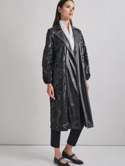 Misook Jackets & Coats|Heritage Fit Open Front Vegan Leather Jacket