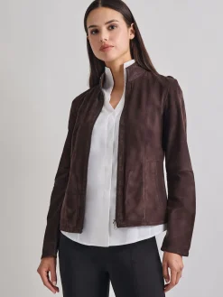 Misook Jackets & Coats|Heritage Fit Reversible Suede Leather Jacket
