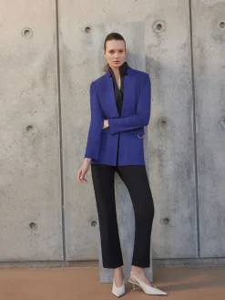 Misook Jackets & Coats|Inverted Notch Collar Tailored Knit Jacket