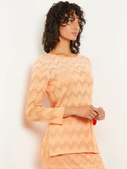 Misook Tops & Tees|Jewel Neck Tunic - Ombre Pointelle Soft Knit