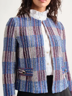 Misook Jackets & Coats|Jewel Neck Tweed Jacket