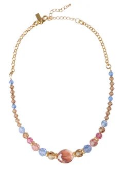 Misook Accessories|Necklaces|18K Matte Gold Plated Mixed Crystal Necklace