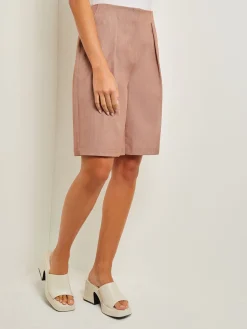 Misook Pants & Shorts|Knee Length Bermuda Shorts - Pleated Woven