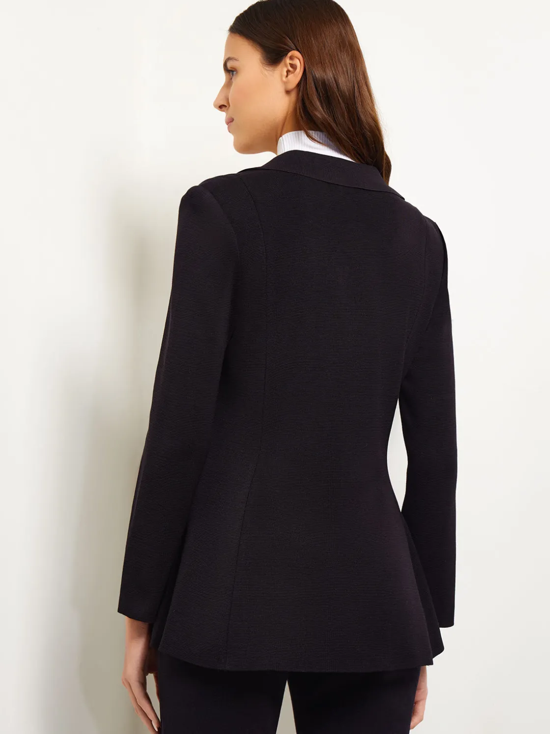 Misook Jackets & Coats|Lace Accent Tailored Knit Blazer