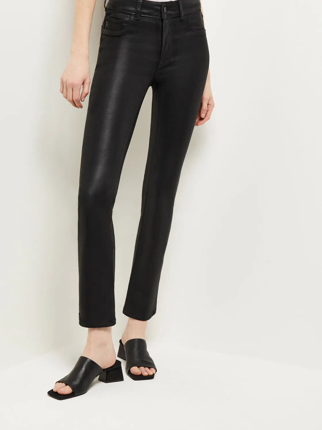 Misook Pants & Shorts|Mara Mid-Rise Straight Leg Ankle Jeans