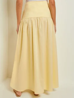 Misook Skirts|Maxi High-Low Skirt - Flounce Cotton