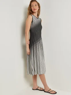 Misook Dresses|Midi A-Line Dress - Ombre Soft Intarsia Knit