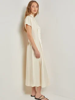 Misook Dresses|Midi Fit & Flare Dress - Dolman Sleeve Woven