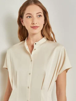 Misook Dresses|Midi Fit & Flare Dress - Dolman Sleeve Woven