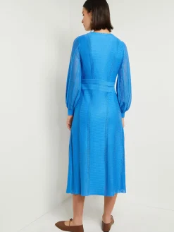 Misook Dresses|Midi Fit & Flare Dress - Multi-Stitch Knit